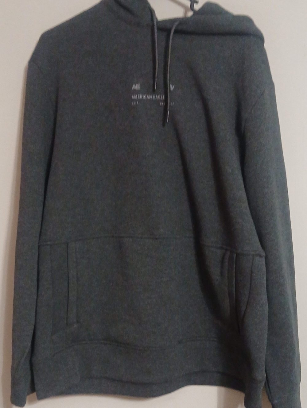 American Eagle Gray Hooded Pullover Sweatshirt